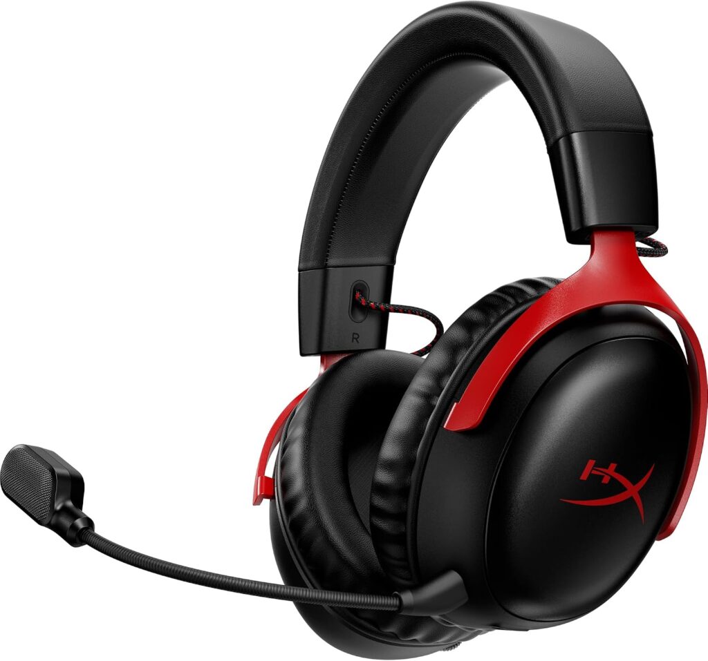 Headset Wireless HyperX Cloud III – Gamer para PC, PS5, PS4, Bateria de até 120h, 2,4 GHz, Drivers 53mm, Microfone 10mm