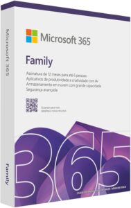 Microsoft 365 Family + até 6TB de Armazenamento OneDrive (1TB por pessoa) | 6 usuários, 12 Meses